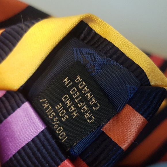 [DION] Warm Hue Rainbow Silk Tie - Picture 6 of 6